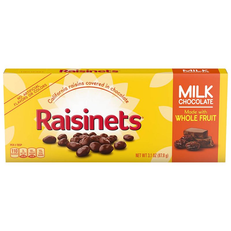 Raisinets Milk Chocolate Covered Raisins Candy - 3.1oz, 1 of 7