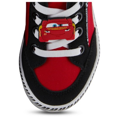 Disney Boys Toddler Cars Low Top Sneaker - Lightning McQueen Shoes - Lightning McQueen, Mater, Doc Hudson, and Sally Lace Up Low Top Sneaker (Black Red, 5) — фото 5
