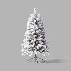 4.5' Flocked Douglas/Virginia White Led 5mm No Cap Winter White - Wondershop™ - 1 of 4
