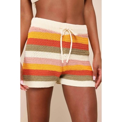Women's Crochet Drawstring Shorts - Jacquie The Label