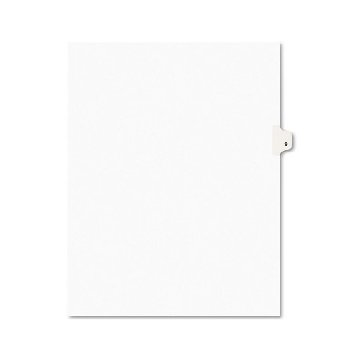 Avery-Style Legal Exhibit Side Tab Divider Title: 9 Letter White 25/Pack 11919