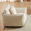 Kumasinova 88" Modern Chenille Sleeper Sofa with Sturdy Wood Frame & 2 Matching Pillows, Wide Living Room 3-Seater Sofa, Thickly Padded Seat - 2 of 4
