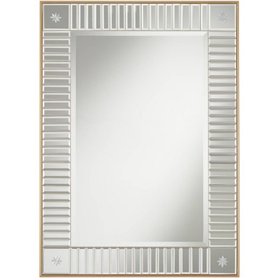 Noble Park Newsalle Antique Gold 28" x 40" Etched Corner Mirror