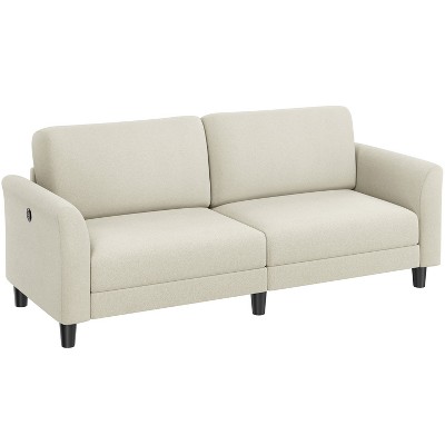 Yaheetech Modern Loveseat Sofa Couch 2-seater Linen Fabric Upholstery ...