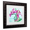 Trademark Fine Art - Key and Sea Pink Lilies Matted Framed Art - 3 of 4