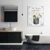 Stupell Industries Vintage Parisian Bathroom Floral Bouquet White Flowers, 48" x 36" - 2 of 4