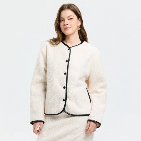 A New Day Women's Contrast Binding Jacket - A New Day™ Black S