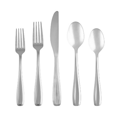 41pc Stainless Steel Waylen Mirror Silverware Set with Holder - Cambridge Silversmiths