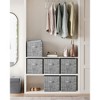 SONGMICS Storage Cubes Non-Woven Fabric Bins with Double Handles Set of 6 Closet Organizers for Shelves Foldable for Clothes - 2 of 4