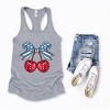 Simply Sage Market Women's Coquette Patriotic Cherries Graphic Racerback Tank - 2 of 2