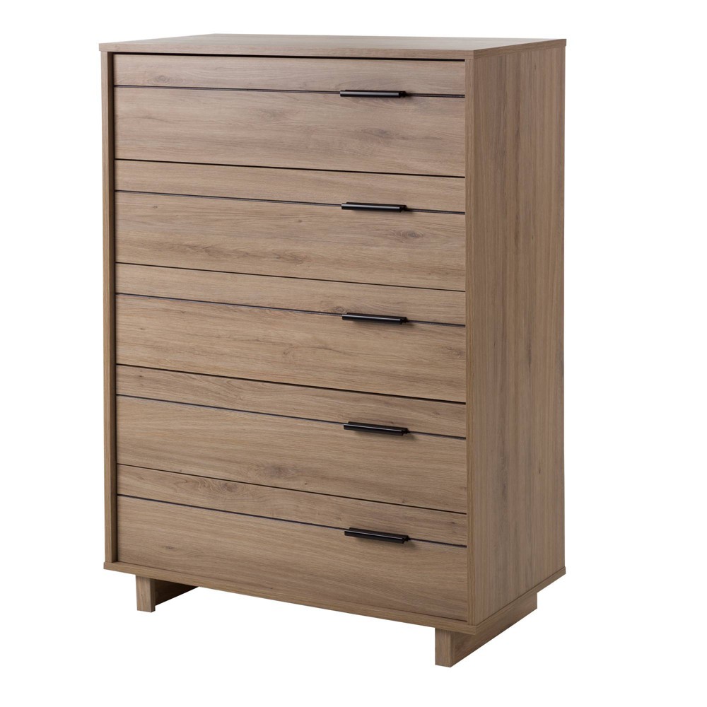 Photos - Dresser / Chests of Drawers Fynn 5 Drawer Kids' Chest Rustic Oak - South Shore