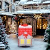 Mlmh & Kngwa 7FT Christmas Inflatable Santa in Chimney Up and Down, Blow Up Decoration with Built-in LED Lights - 4 of 4