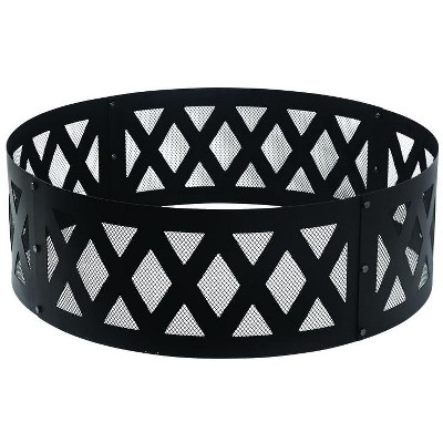 Living Accents 12 in. H X 36 in. W Steel Round Round Fire Ring For Wood