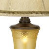 Kathy Ireland Sorrento Traditional Table Lamp 30" Tall Antique Bronze Glass with USB Dimmer Nightlight Flared Bell Shade for Bedroom Living Room Home - 4 of 4