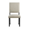 Picket House Furnishings Mara Upholstered Side Chair Set Taupe: Contemporary Polyester, Rubberwood Legs - 3 of 4