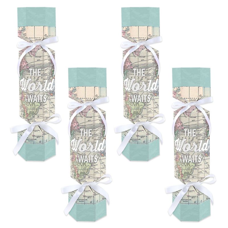 Big Dot of Happiness World Awaits - No Snap Travel Themed Party Table Favors - DIY Cracker Boxes - Set of 12, 1 of 10