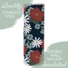 Elanze Designs Flower Pattern Red White 20 ounce Stainless Steel Travel Tumbler - 3 of 4