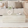 TiramisuBest 39.3" MDF Coffee Table, Modern Light Wood Finish with Stylish Design for Living Room,Wood - 3 of 4