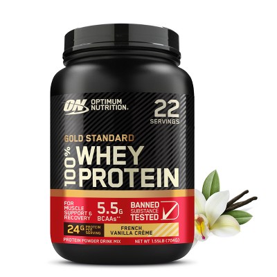 Optimum Nutrition Protein Powder Creme Tub - French Vanilla - 1.5lbs: Whey, 24g Protein