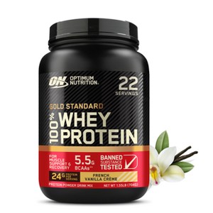 Optimum Nutrition Protein Powder Creme Tub - French Vanilla - 1.5lbs - 1 of 4