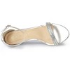 Allegra K Women's Stiletto Heels Rhinestone Ankle Strap Sandals - 4 of 4