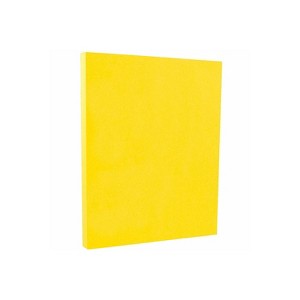JAM PAPER 8.5" x 11" Color Cardstock 65lb Yellow 100/pack  (104018G) - 1 of 1