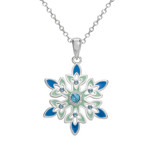 Charm-SNOWFLAKE -24x19mm Enamel Plated