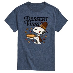 Men's - Peanuts - Dessert First Snoopy Short Sleeve Graphic T-Shirt - 1 of 4