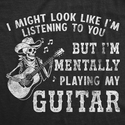 Мужские футболки Crazy Dog T-Shirts, Inc. Mens Funny T Shirts I Might Look Like Im Listening To You But Im Mentally Playing My Guitar Novelty Tee For Men - Crazy Dog Men's T Shirt For 5XL — фото 2