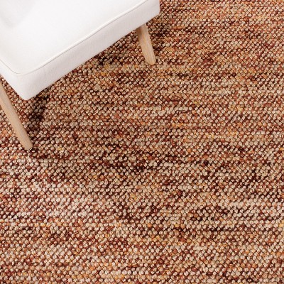 Hand-Knotted Red Wool Bohemian Reversible Area Rug