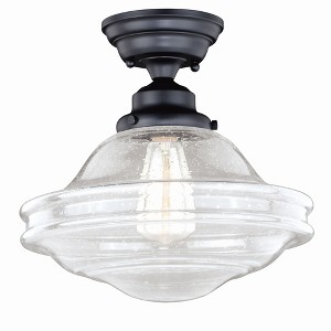 Vaxcel Huntley 1 - Light Flush Mount in  Oil Rubbed Bronze - 1 of 4