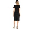 24seven Comfort Apparel Faux Wrapover Maternity Dress with Cap Sleeves - 3 of 4