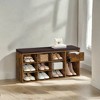 Storage Bench, Entryway Bench with Cushion, Drawer and Open Compartments, Bench with Storage, for Living Room, Bedroom, Closet - 4 of 4