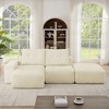 108" Linen L-Shaped Modular Sectional Sofa with No Assembly Required, Wide Deep Seat and Convertible Floor Design - 2 of 4