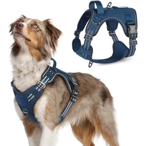 rabbitgoo Dog Harness No Pull, Military Dog Harness Medium Sized Dog with Handle & Molle, Easy Control Tactical Pet Harness, Blue, M - 1 of 1