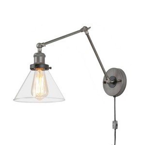 LNC Elmdale  7.4-in W 1-Lights Modern/Contemporary  Wall Lights,Black/Clear/Gray/Multicolored - 1 of 4