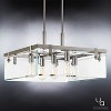 Urban Ambiance Luxury Modern Farmhouse Square Chandelier,  13-3/4"H x 22-3/4"W SQ,  Brushed Nickel Finish, UHP2445 - 3 of 4