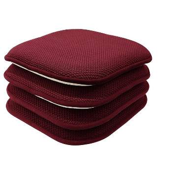 Goodgram Non Slip Chenille Premium Memory Foam Chair Cushions (4 Pack ...