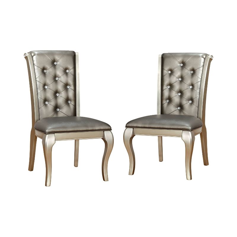2pk Samantha Tufted Scrolled Back Side Dining Chair - HOMES: Inside + Out, 1 of 5