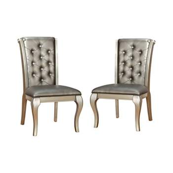 2pk Samantha Tufted Scrolled Back Side Dining Chair - HOMES: Inside + Out