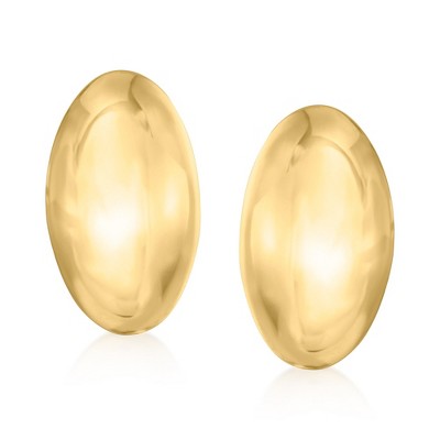 Ross-Simons Italian 18kt Gold Over Sterling Oval Dome Earrings