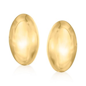 Ross-Simons Italian 18kt Gold Over Sterling Oval Dome Earrings - 1 of 4