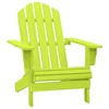 vidaXL Adirondack Chair Lounge Patio Lawn Chair for Garden Solid Wood Fir - Green - 2 of 4