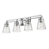 Lyna 4-Light Vanity Light - Elegant Steel Fixture for Contemporary & Transitional Bathrooms - 2 of 4