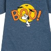 Girls' - Peanuts - Boo Snoopy Graphic Short Sleeve Fleece Dress - 2 of 4