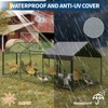 Metal Chicken Coop with Waterproof and Anti-UV Cover, 160" x40" x40" Walk in Poultry Cage for Rabbit Duck Goose Chicken - 4 of 4