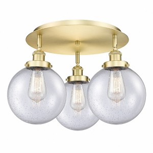 Canton - 3 Light Flush Mount In Art Deco Style-11.88 Inches Tall and 19.75 Inches Wide - 1 of 1