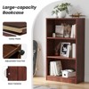 Lirago 44.18" Cherry Bookshelf 5 Tier Bookcase for Bedroom Office and Living Room Modern Wide Shelf Large Capacity Manga Storage - 4 of 4