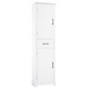Akoasm 72.5 in. H Freestanding Bathroom Storage Cabinet with Double Doors and Adjustable Shelves-White - 3 of 4