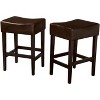Lyngins Faux Leather Counter Stools Set of 2,Bar Stools with Footrest,Dining Chair for Kitchen Island - 4 of 4